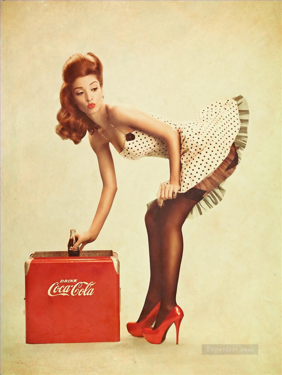 Phlearn Cola pin up Oil Paintings